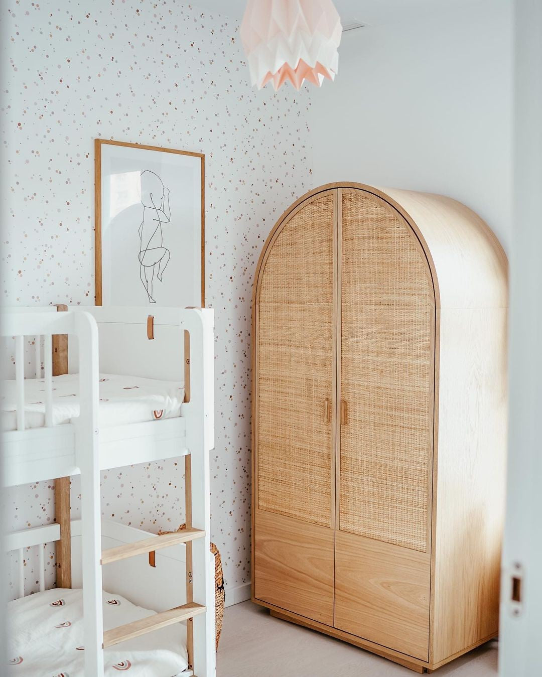 Simple Dots Minimini Wallpaper - Cinnamon And Powder Pink