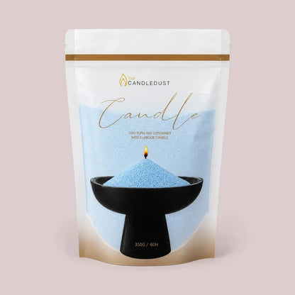 Candledust Sky Blue unscented pearled candle sand in a 350g resealable refill pouch