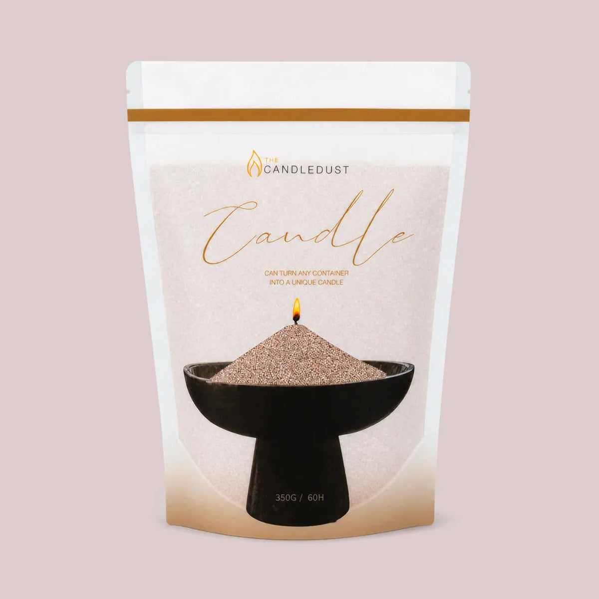 Candledust Nude unscented pearled candle sand in an eco-friendly 350g resealable refill pouch