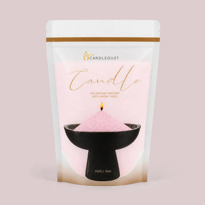 Candledust Baby Pink unscented pearled candle sand in an eco-friendly 350g resealable refill pouch
