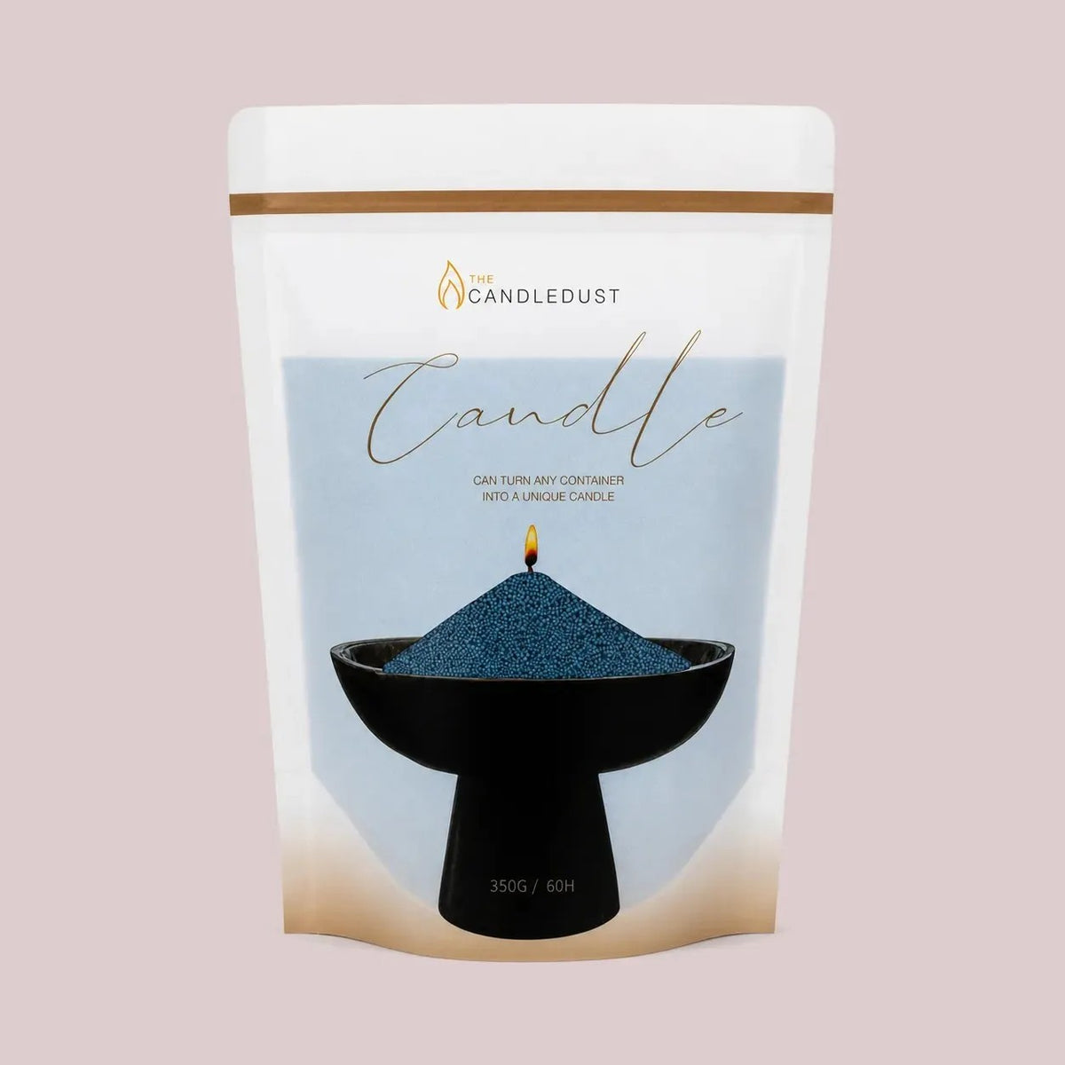 Candledust Space Grey unscented pearled candle sand in a 350g resealable refill pouch