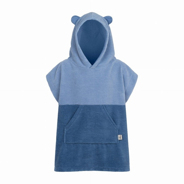 Kids surf poncho for beach and pool - Blue