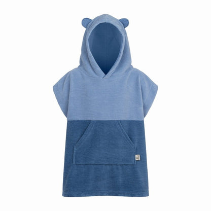 Kids surf poncho for beach and pool - Blue