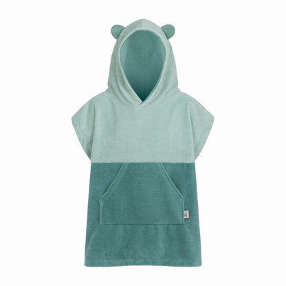 Kids surf poncho Bear design for beach and pool - Green