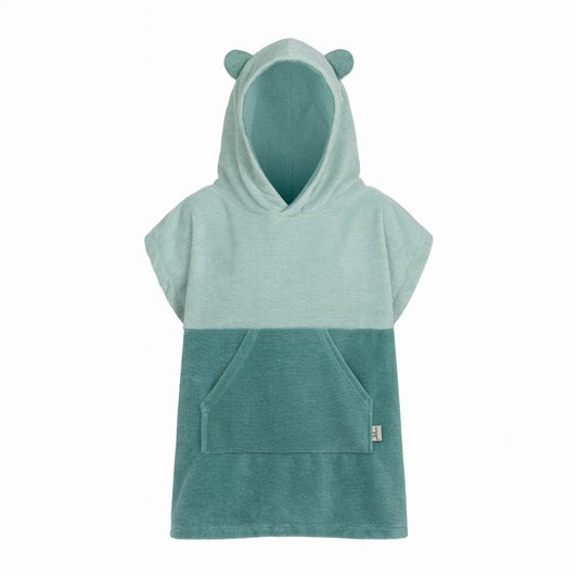 Kids surf poncho Bear design for beach and pool - Green