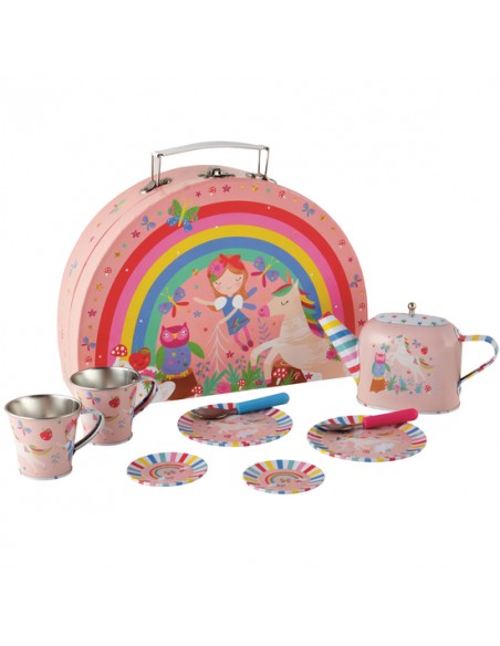 Floss and Rock Tea and Cooking Set with Music - Rainbow Fairy Small, interactive musical tea set for children, perfect for imaginative role-play and tea parties.