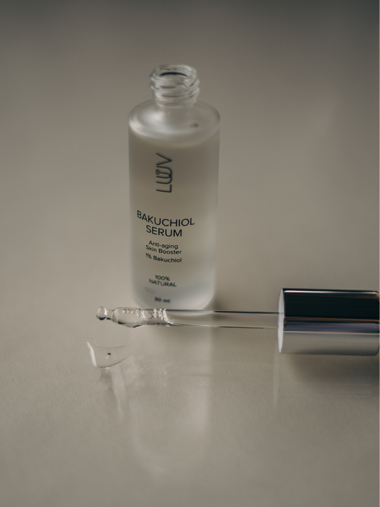 Texture of Anti-Aging Bakuchiol Serum, 30ml - Natural retinol alternative for youthful skin by LUUV.