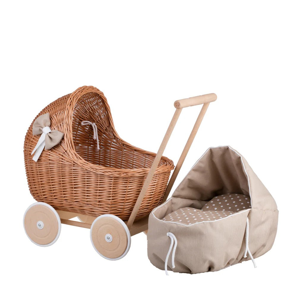 Classic wicker toy pram Lili for kids gift idea
