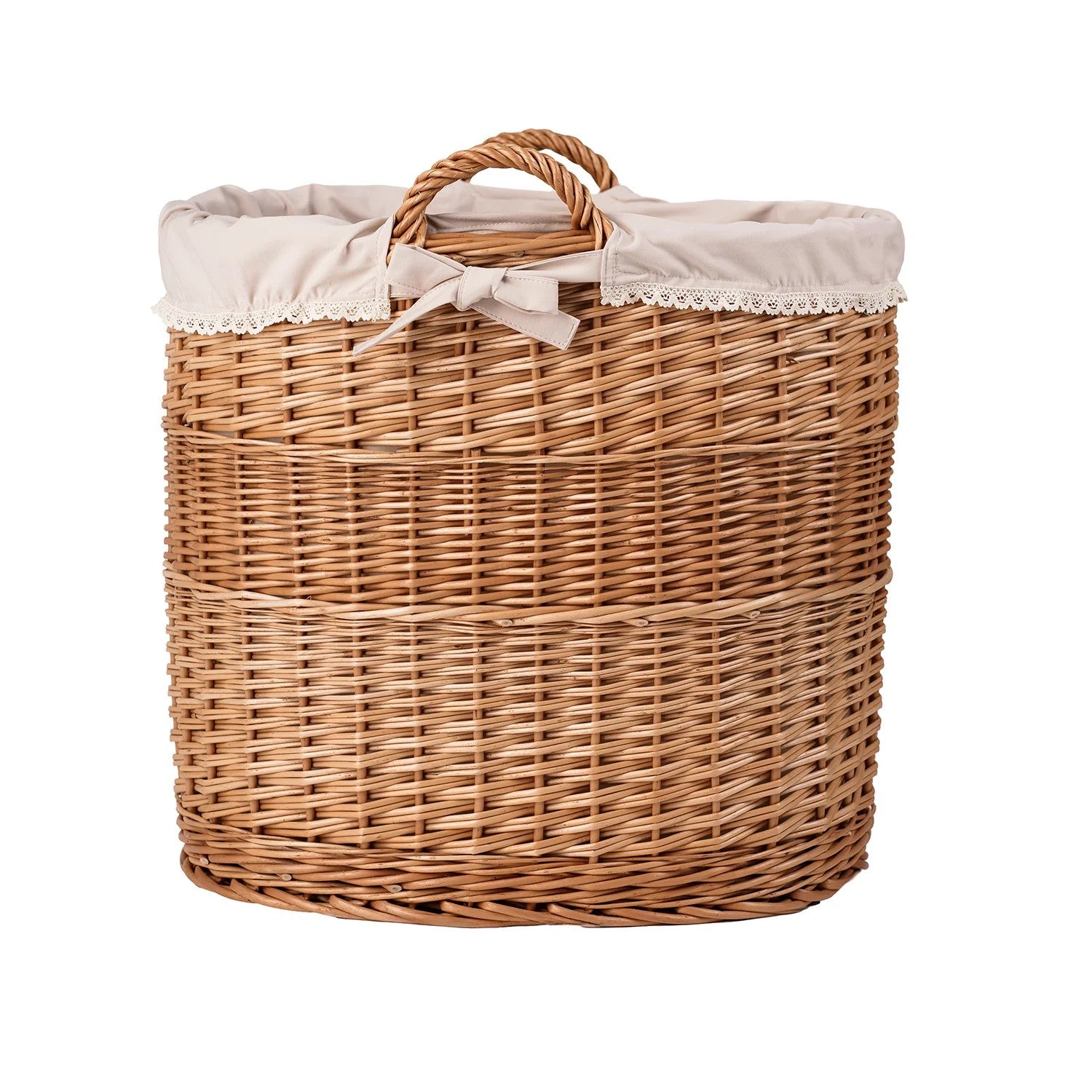 Large Celia wicker storage basket for home organization