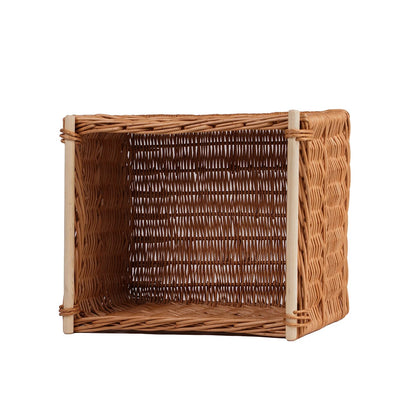 Sustainable wicker storage basket Falor natural finish