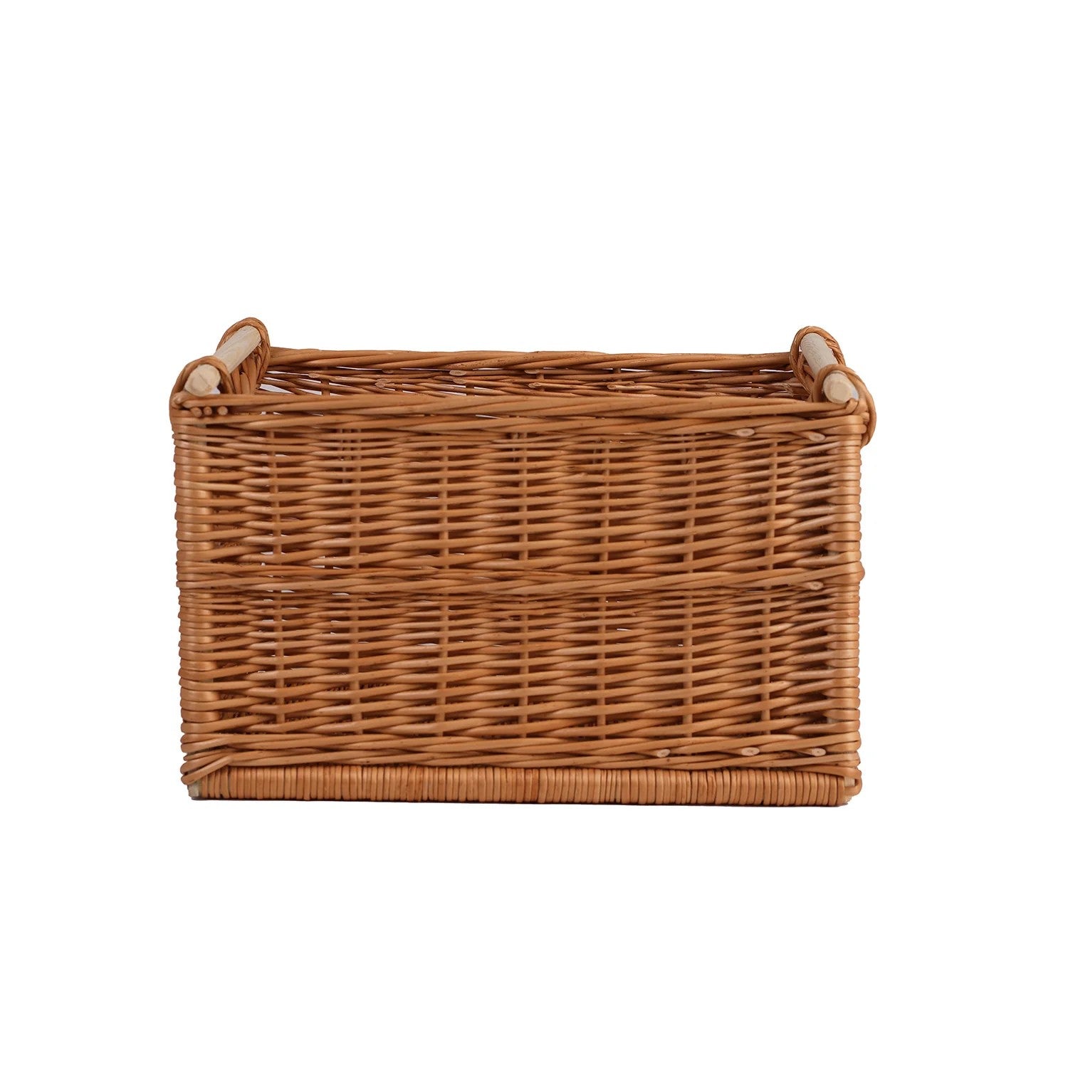 Minimalist handmade wicker box for home storage