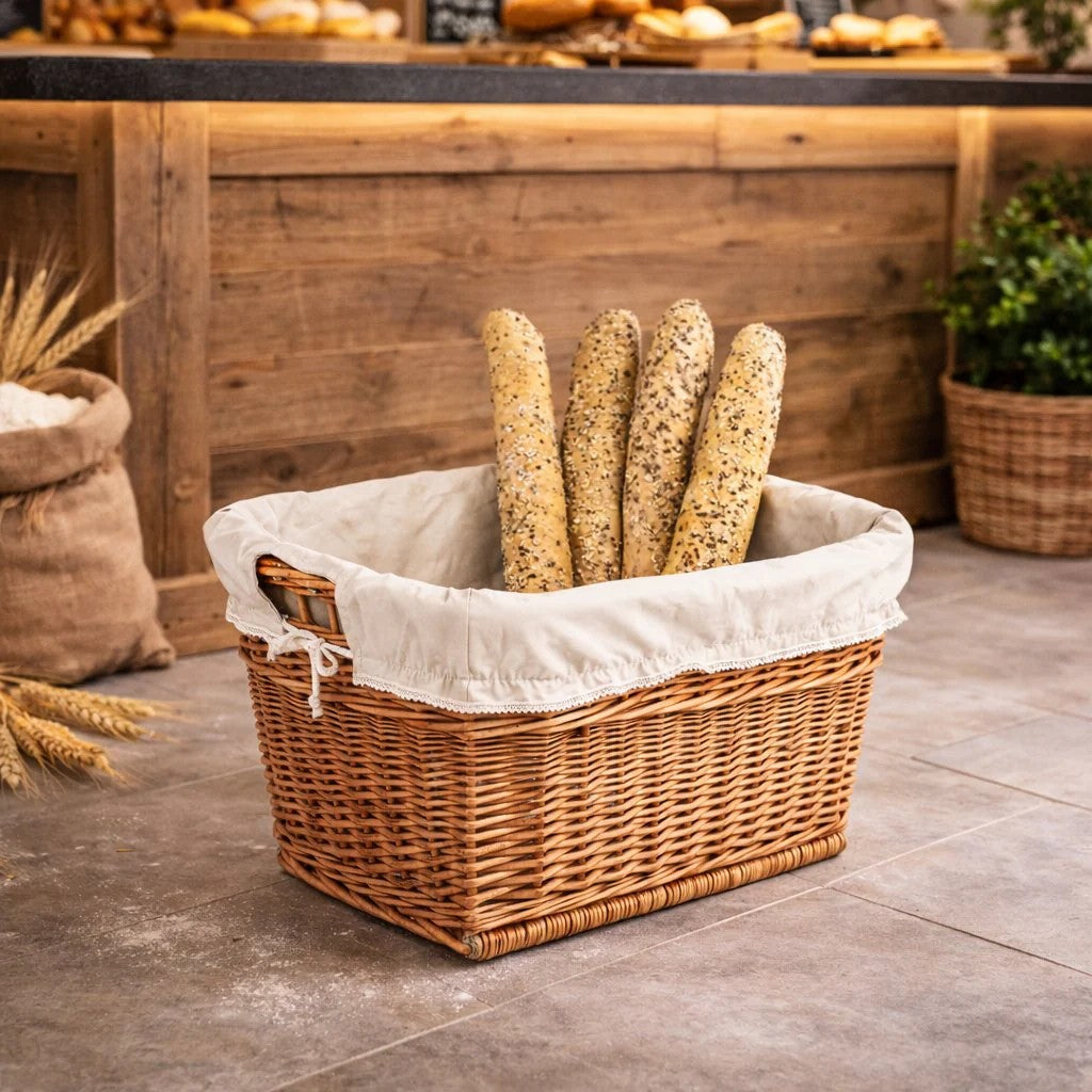 Handcrafted wicker basket detail for storage and decor