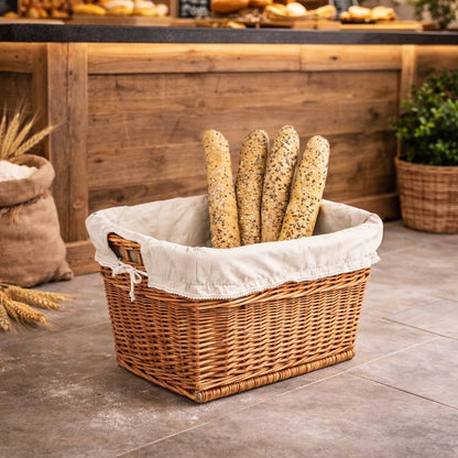 Handcrafted wicker basket detail for storage and decor