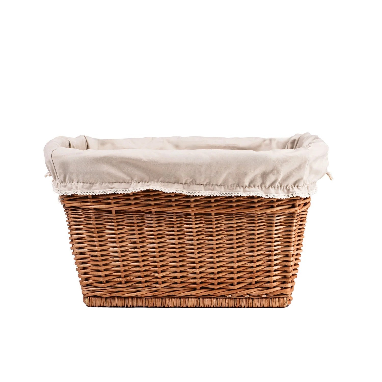 Natural wicker storage bin Mivella for modern home