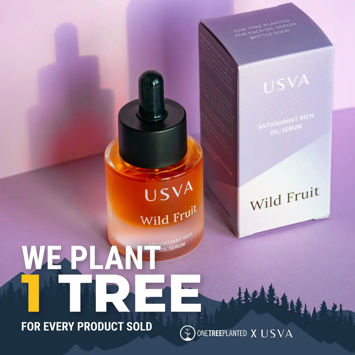 We plant 1 tree plan, 50ml packaging of USVA Cosmetics Soft Glow Radiant Exfoliating Jelly.
